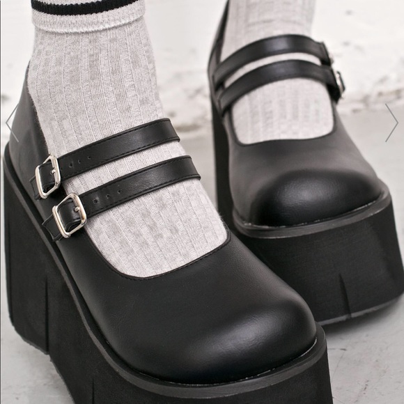 Demonia Dollhaus Platform Mary Janes 